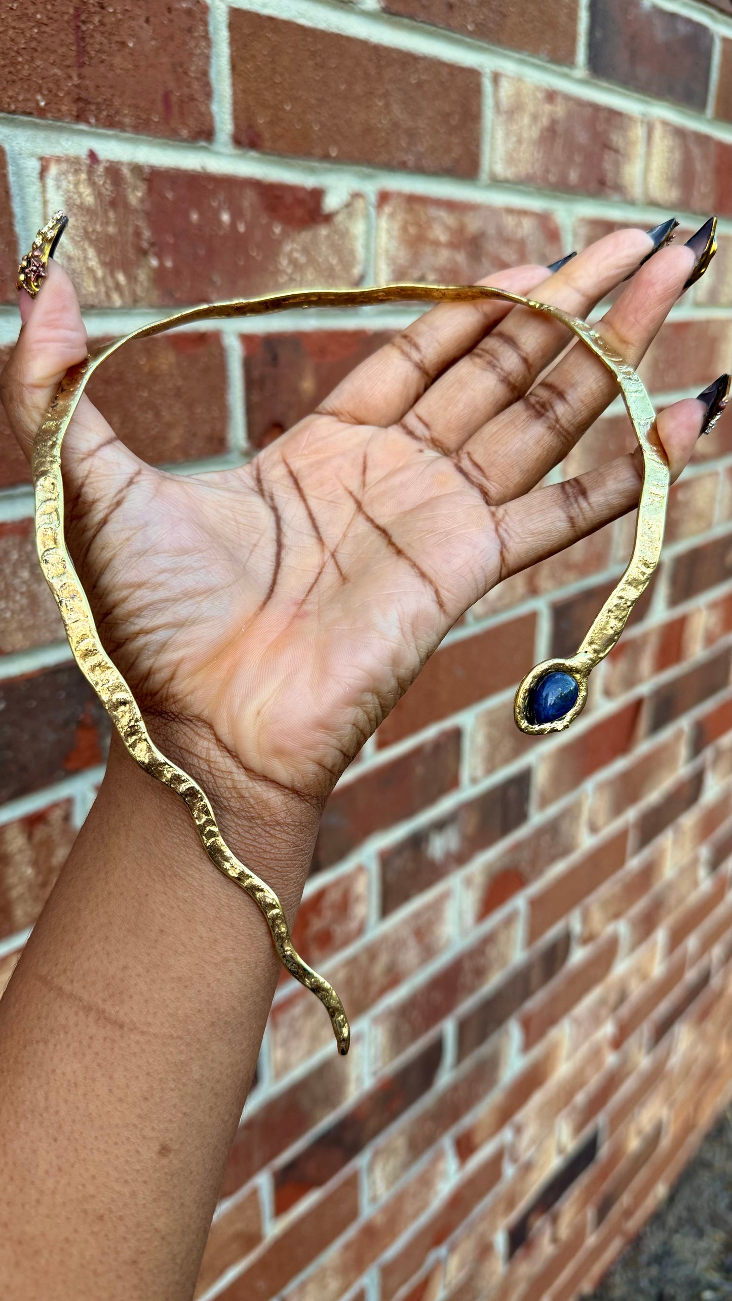 Lapis Snake Neck